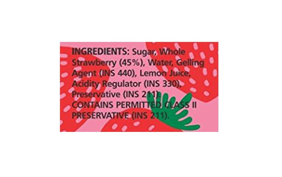 K's Kitchen Whole Strawberry Conserve    Glass Jar  330 grams